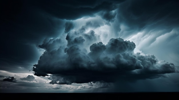 Ominous dark abstract storm clouds