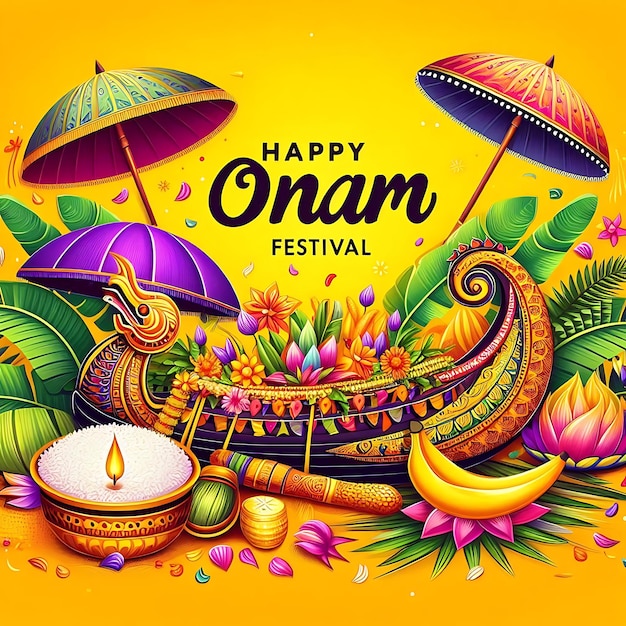 Onam Festival Kerala Harvest Celebration Poster