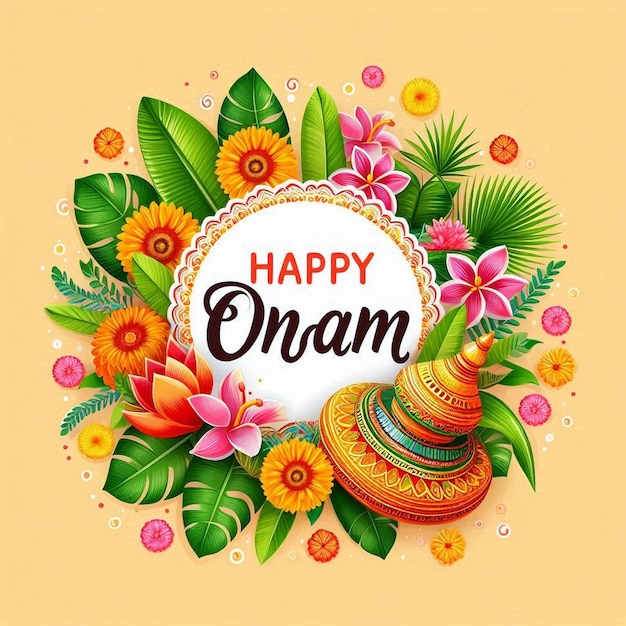 Photo onam festival kerala tradition onam celebrations onam sadya pookalam onam wishes onam greetin