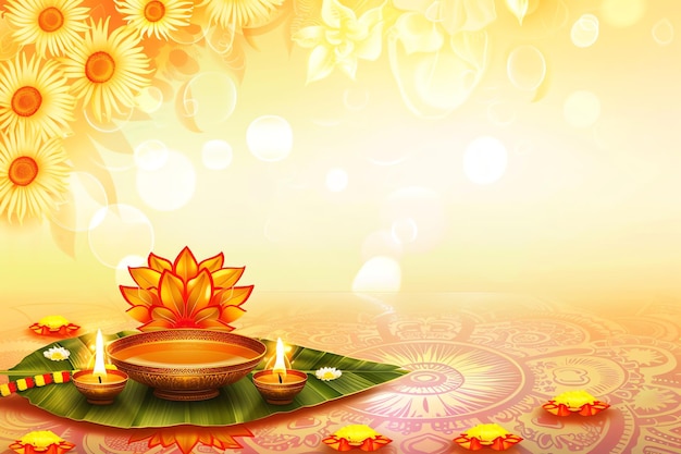 onam indian illustration background