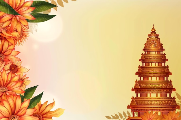 onam indian illustration background