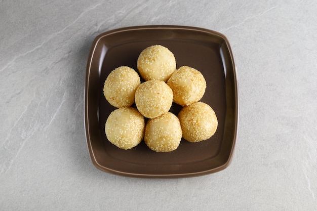 Onde onde Indonesian Traditional Snack or Swan Eggs Thai traditional snacks