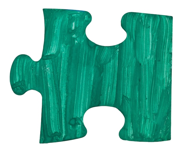 One blue piece of puzzle