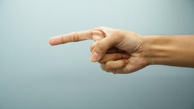 One finger on white background closeup Of Person39s Finger number one hd image