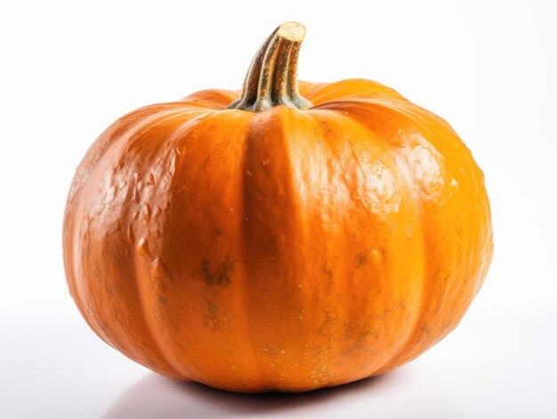 One fresh pumpkin isolated on white generative ai