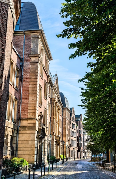 One of the main streets in the old city center of dusseldorf in germany