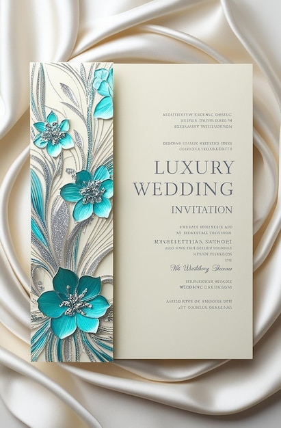 One page luxury wedding invitation design