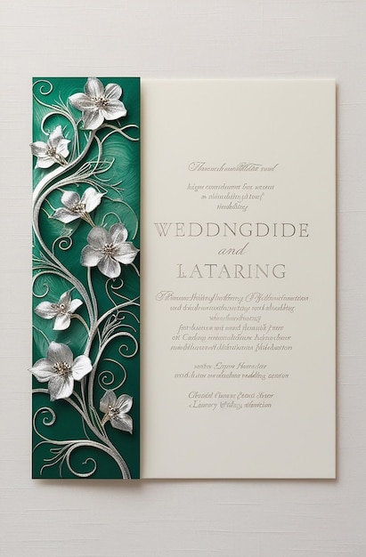 One page luxury wedding invitation design