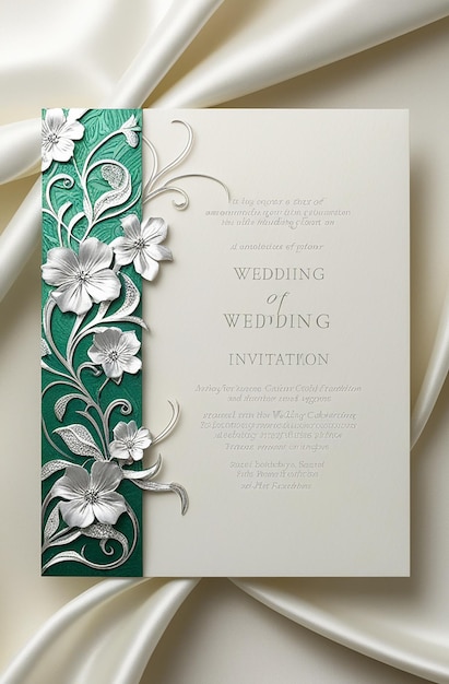 One page luxury wedding invitation design