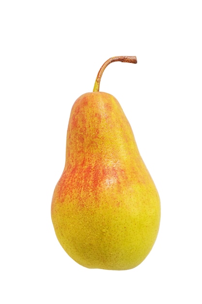 One pear isolate on a white background Fruit healthy food