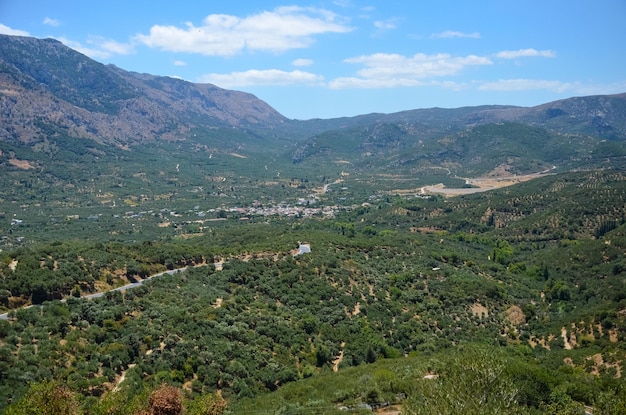 On one of the plateaus of Crete located village Mohos