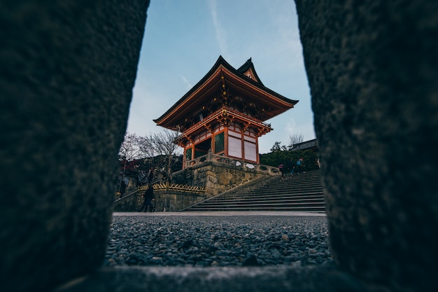 One temple in Kyoto, which is the main tourist attraction of the city.