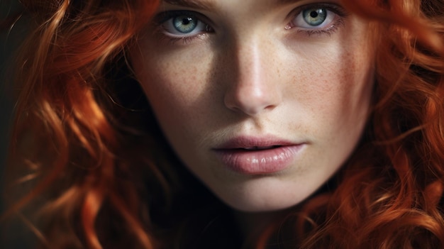 one woman glamour captured in close up portrait