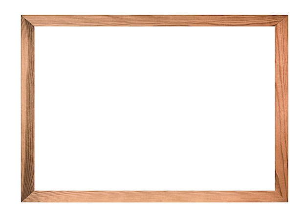 One wooden frame isolated on white background