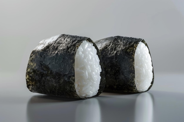 Onigiri is a traditional Japanese dish consisting of a rice ball wrapped in nori seaweed