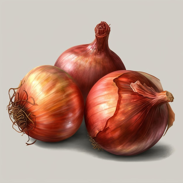 Onions photorealistic hyper detailed very hight quality AI generated illustration