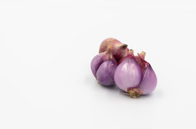 Onions on a white background