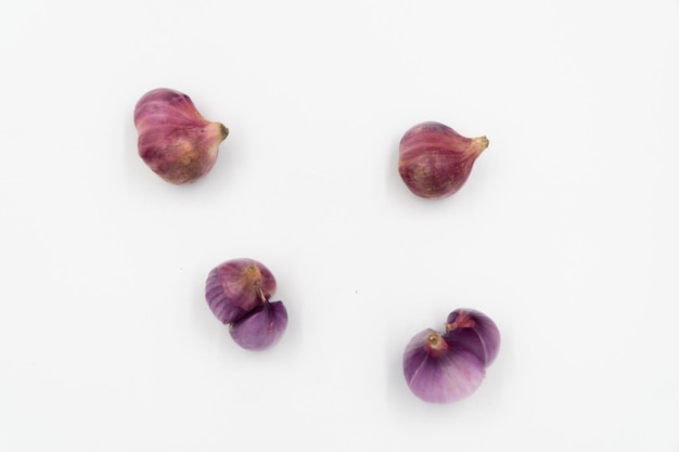 Onions on a white background