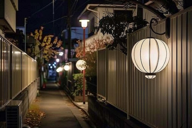 An onionshaped lantern glowing in the dark