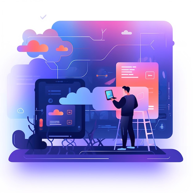 online business illustration