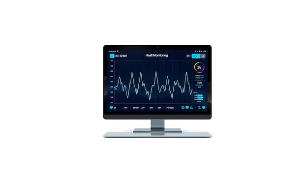 Online health monitoring isolated with white highlights