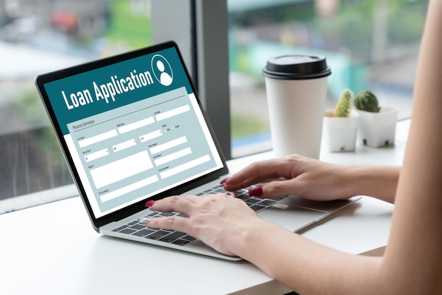 Photo online loan application form for modish digital information collection