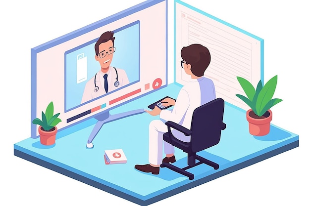 Photo online medical consultation and telemedicine concept