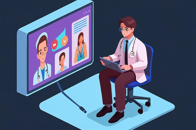 Photo online medical consultation and telemedicine concept