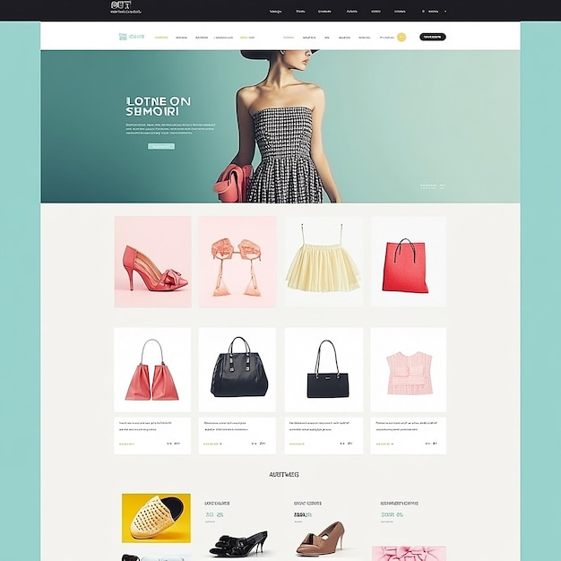 Photo online shopping website landing page