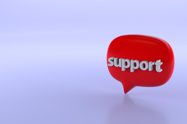 Photo online support concept. 3d rendering