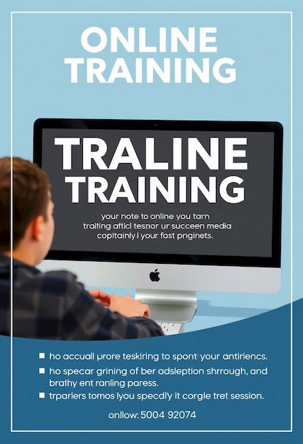 Online training session social media post template