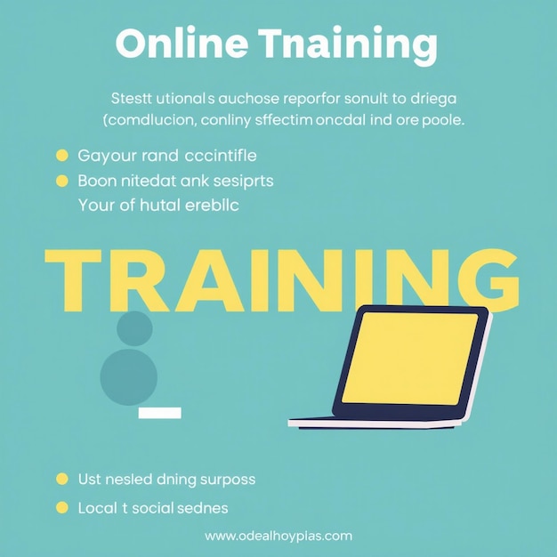 Online training session social media post template