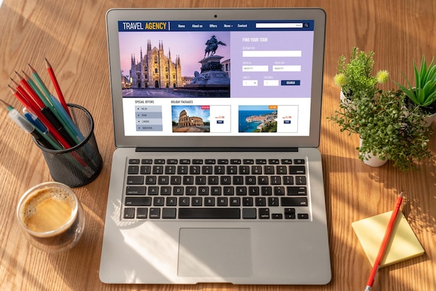 Online travel agency website for modish search and travel planning