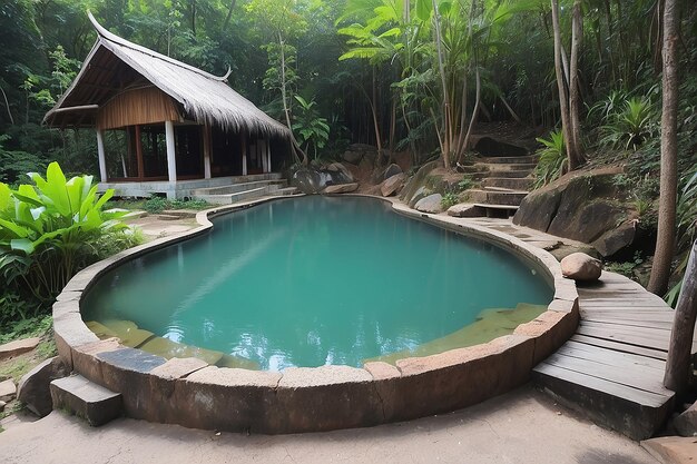 Onsen at plaipoo hot spring kapong phangnga