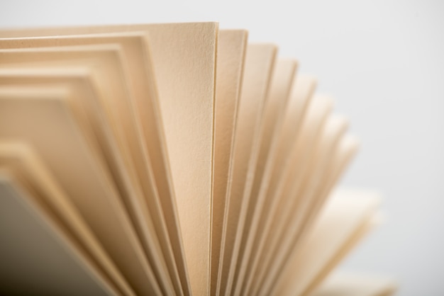 Open book pages. Open book pages on white background, close-up.