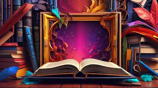 open book turning magic