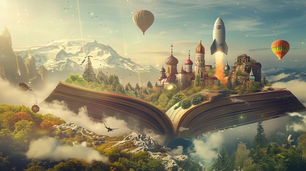 Open Book World Inside Imagination Fantasy Magic