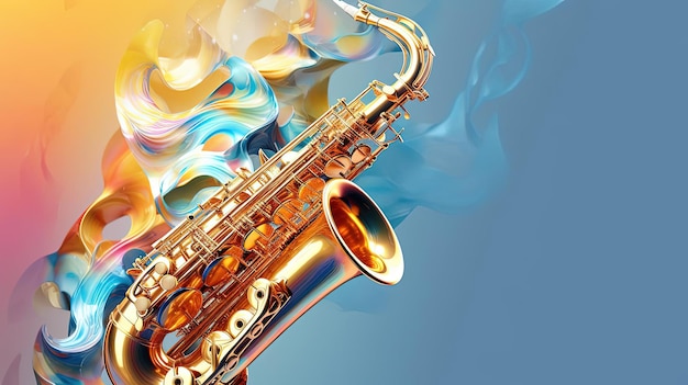 an open face saxophone on a bright light background