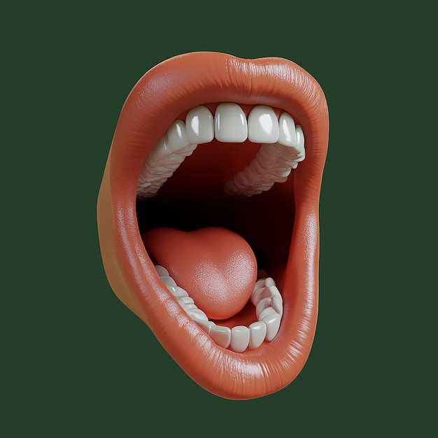 an open mouth with teeth showing a human mouth