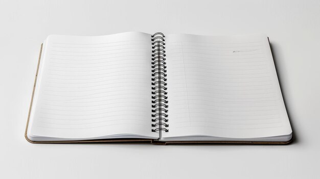 Photo an open notebook with a page that saysthe dateon it