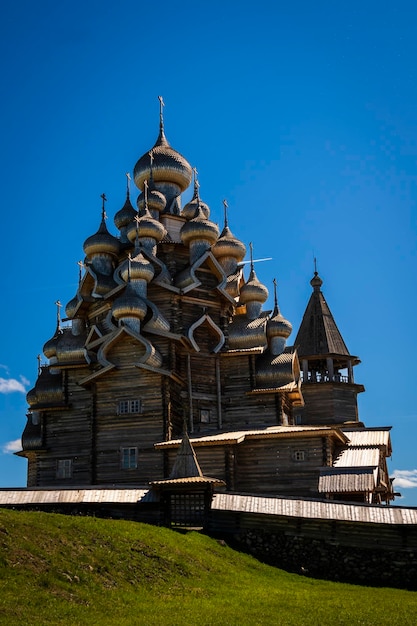 Openair museumreserve on Kizhi island in Lake Onega Monuments of wooden architecture churches