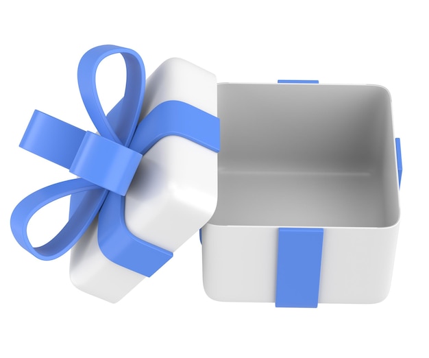 Opened gift box 3D gift box 3D illustration