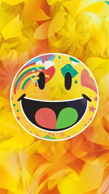 Photo optimism wallpaper with smiley face