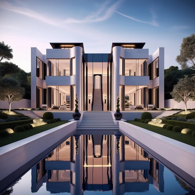 Photo opulent elevation a hyperrealistic vision of modern luxury