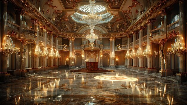 Opulent Grandeur A Palace Ballroom Interior