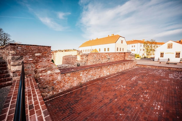 Oradea Romania with Fortress also known as Nagyvarad and in the backround Catedrala Episcopala invierea Domnului Western Transylvania in Romania