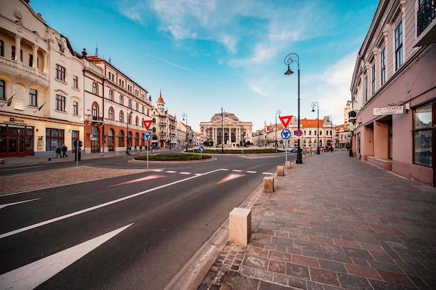 Oradea Romania with Union Square Piata Unirii The Capital of Art Nouveau Western Transylvania in Romania Historical cultural city in europe