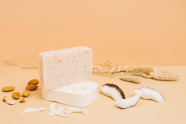 Oraganic soap bar by almonds and coconut