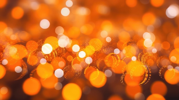 An orange background with lights and a blurry background