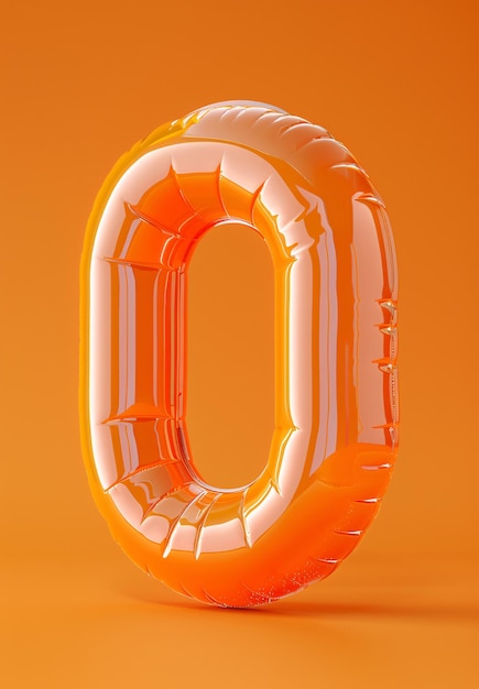 a orange balloon with the letter o on it